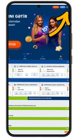 Rəsmi səhifəyə daxil olun və düyməni seçin