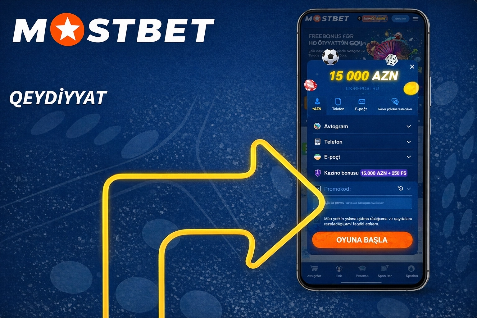 Tətbiq vasitəsilə qeydiyyat və daxil olma